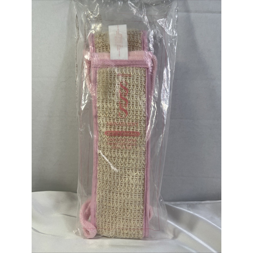 New Vintage Avon 2000 Y2K  Skin‎ So Soft Sensual Pink Back Scrub Strap Cottage